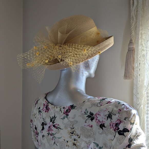 Mr. Hi\'s Gold/Yellow Straw Church Wedding Hat main image 13